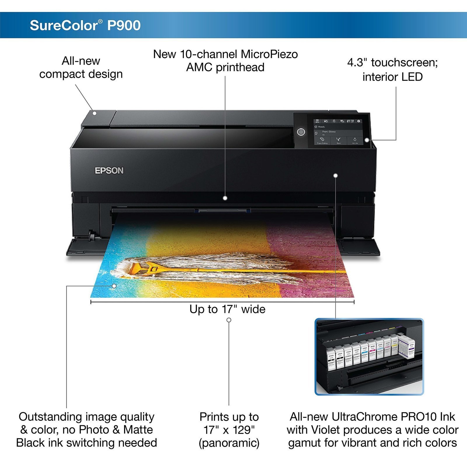 Epson SureColor P900 17″ Inkjet Printer - Image 2