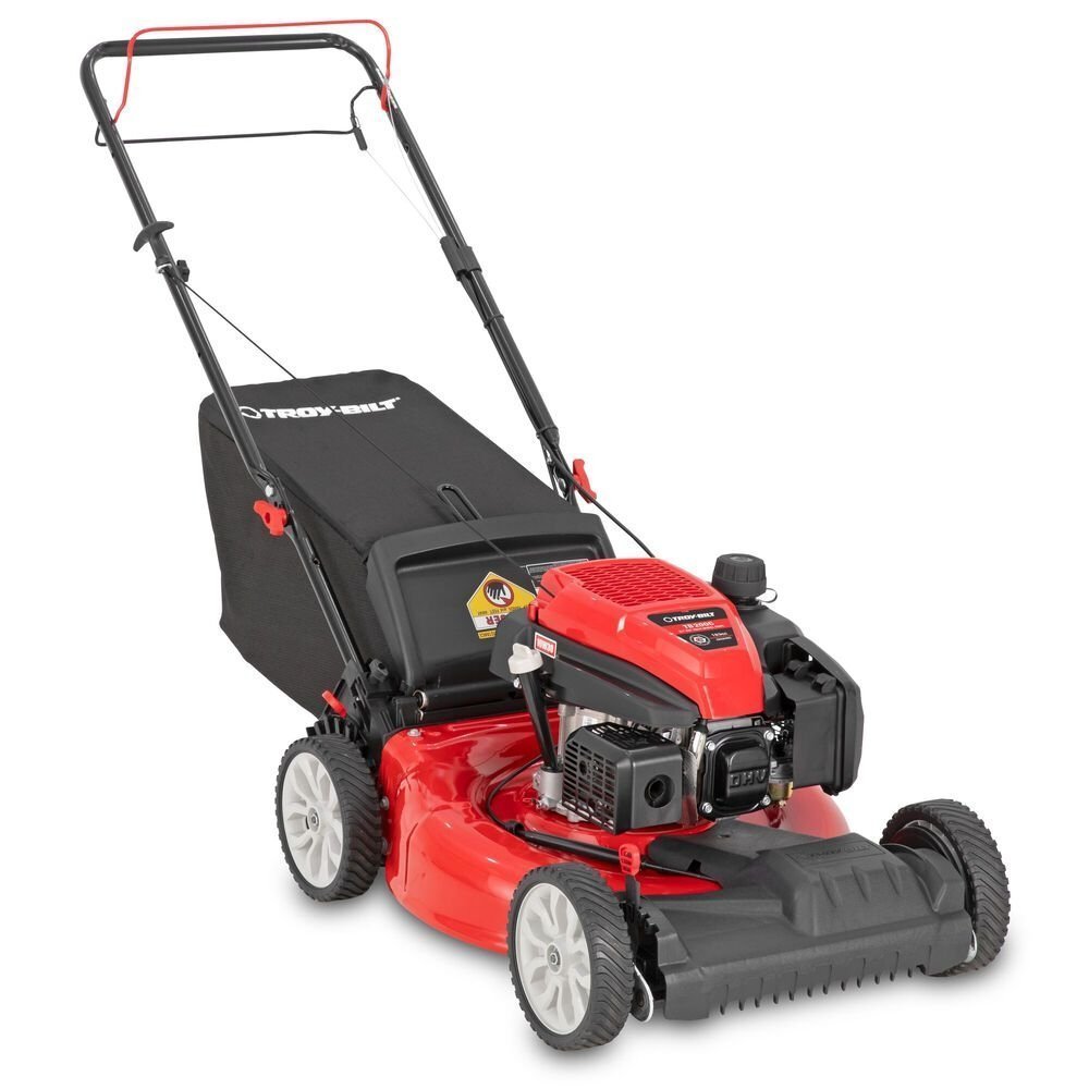 21-Inch Self-Propelled Gas Lawn Mower with 163cc Engine, Front-Wheel Drive System, 6-Position Height Adjustment & 1.9 Bushel Grass Bag