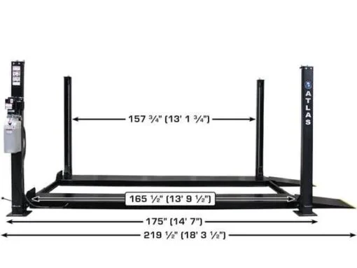 8,000 lb Capacity ALI-Certified 4-Post Automotive Storage Lift with 110V Electric Operation, Caster Kit, Runway Ramps & Safety Lock System - Image 3