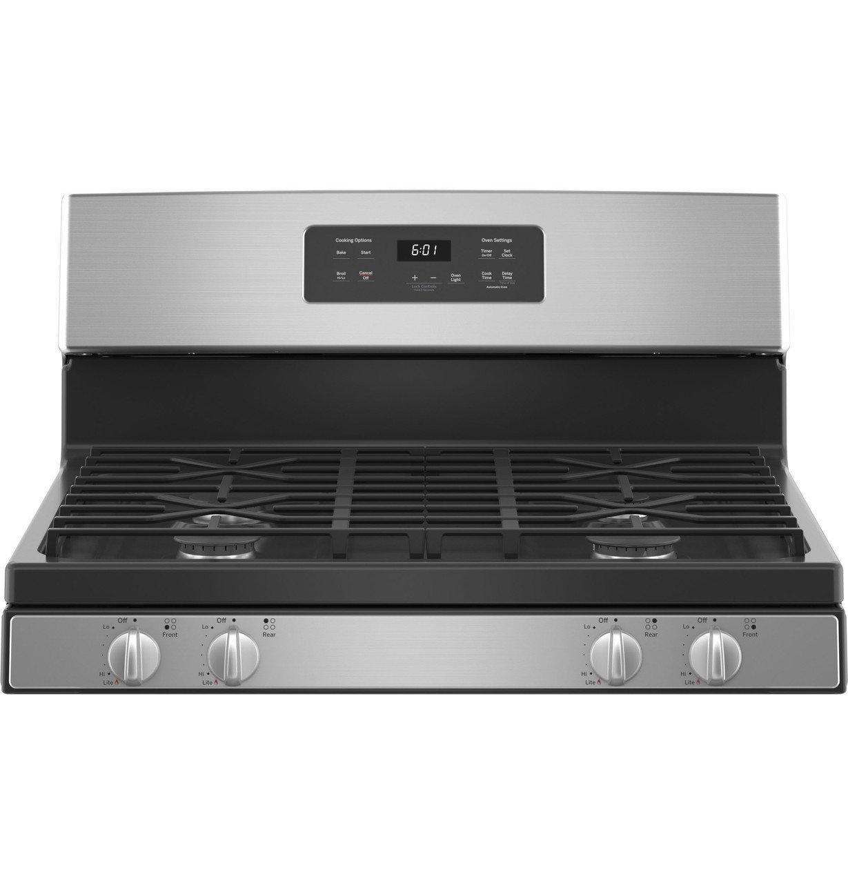 30-Inch Free-Standing Gas Range with 4.8 Cu. Ft. Oven – Stainless Steel Gas Cooktop Range with Continuous Grates - Image 4