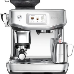 All-in-One Touchscreen Espresso Machine with Built-In Grinder, Automatic Tamping System & Fast Heat-Up Technology