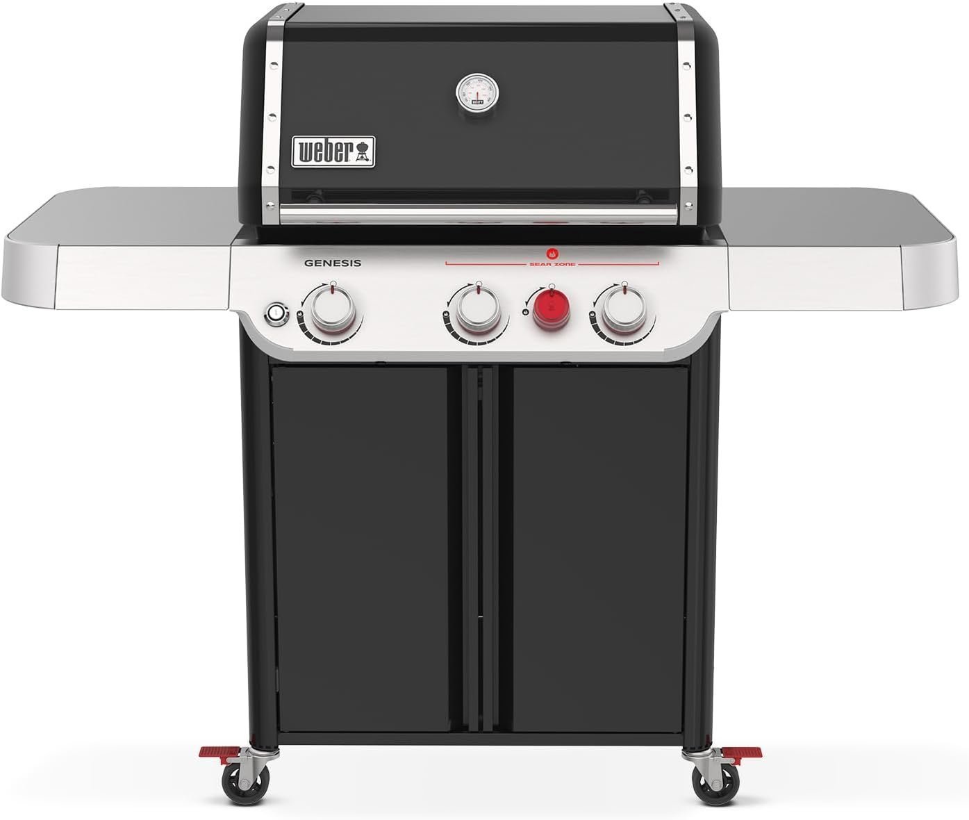 3-Burner Liquid Propane Gas Grill with Sear Zone, Porcelain-Coated Cast-Iron Grates & Even Heat Burner System