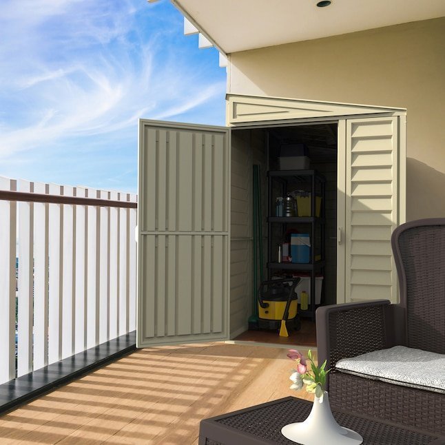 DuraMax Building Products 4-ft x 8-ft Sidemate Off-white Lean-to Vinyl Storage Shed - Image 4