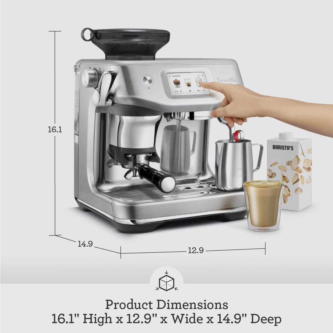 All-in-One Touchscreen Espresso Machine with Built-In Grinder, Automatic Tamping System & Fast Heat-Up Technology - Image 2