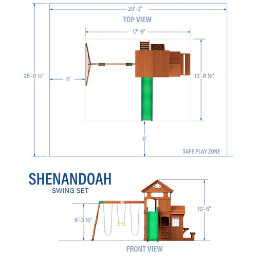 Backyard Discovery Shenandoah Cedar Wood Swing Set Slide - Image 2