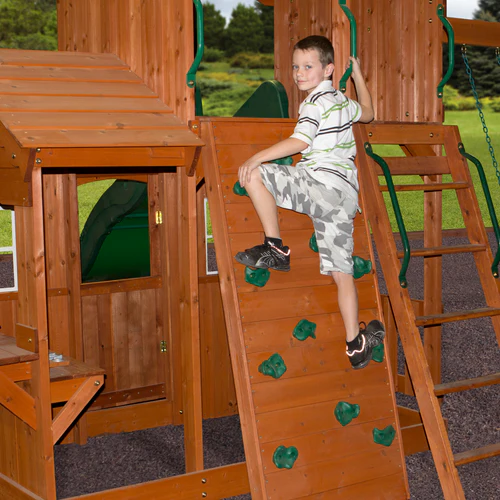 Backyard Discovery Shenandoah Cedar Wood Swing Set Slide - Image 3