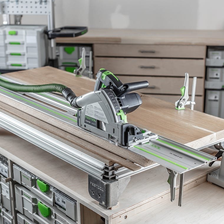 6-1/4 In. Plunge Track Saw Kit – Precision Wood Cutting System with Guide Rail - Image 2