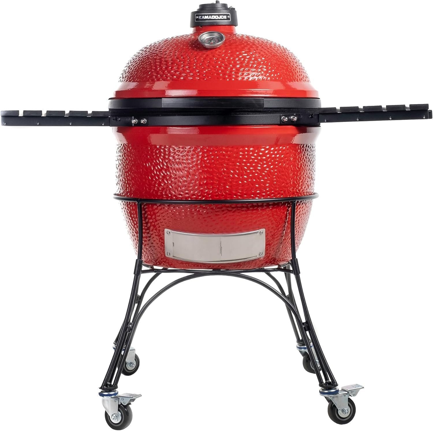 24-Inch Ceramic Charcoal Grill & Smoker with 2-Tier Cooking System