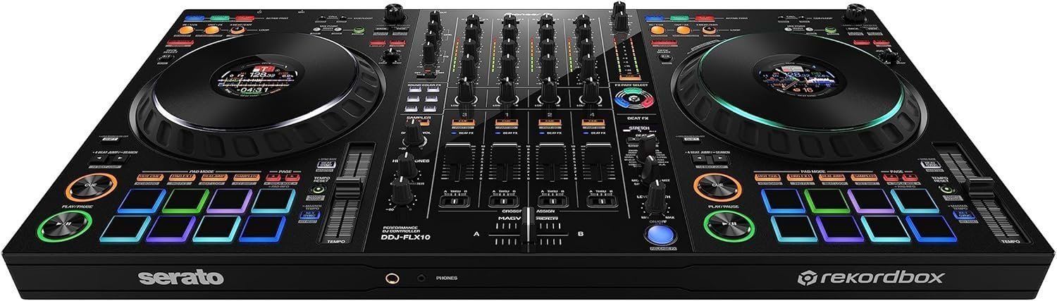 Professional 4-Channel DJ Controller with Real-Time STEMS Control, Full-Size Jog Wheels & Club-Style Performance Layout - Image 3
