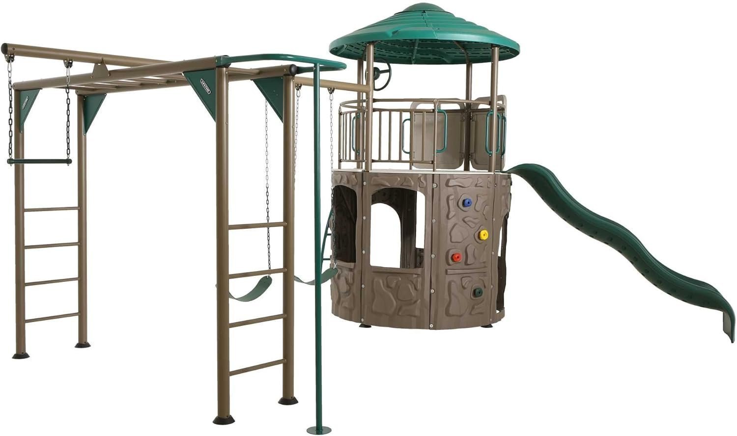 Deluxe Outdoor Adventure Playset with Slide, Swings & Climbing Features - Image 5