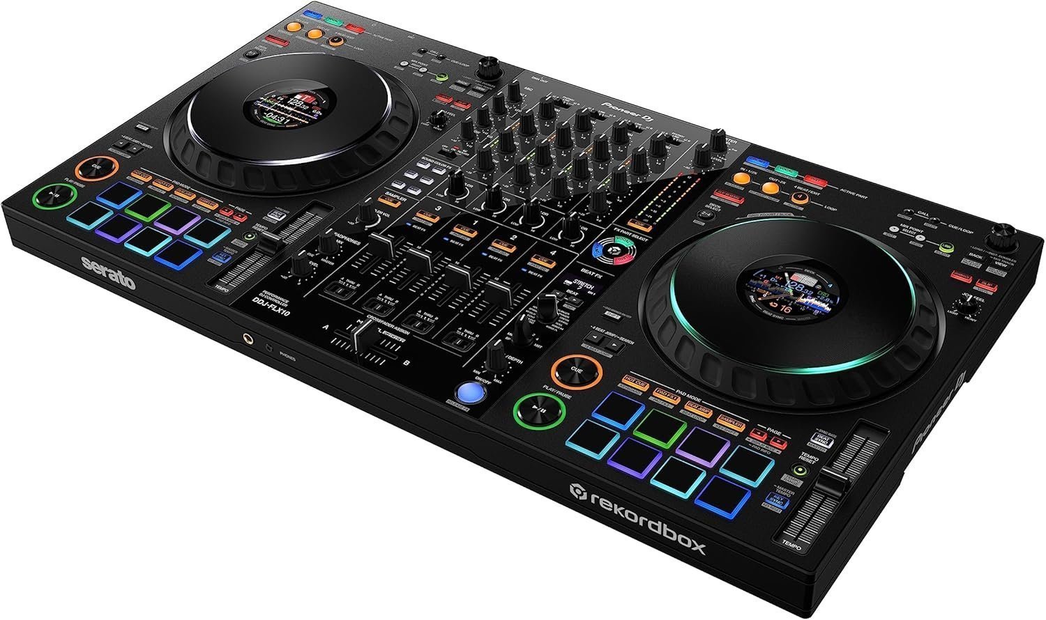 Professional 4-Channel DJ Controller with Real-Time STEMS Control, Full-Size Jog Wheels & Club-Style Performance Layout - Image 5