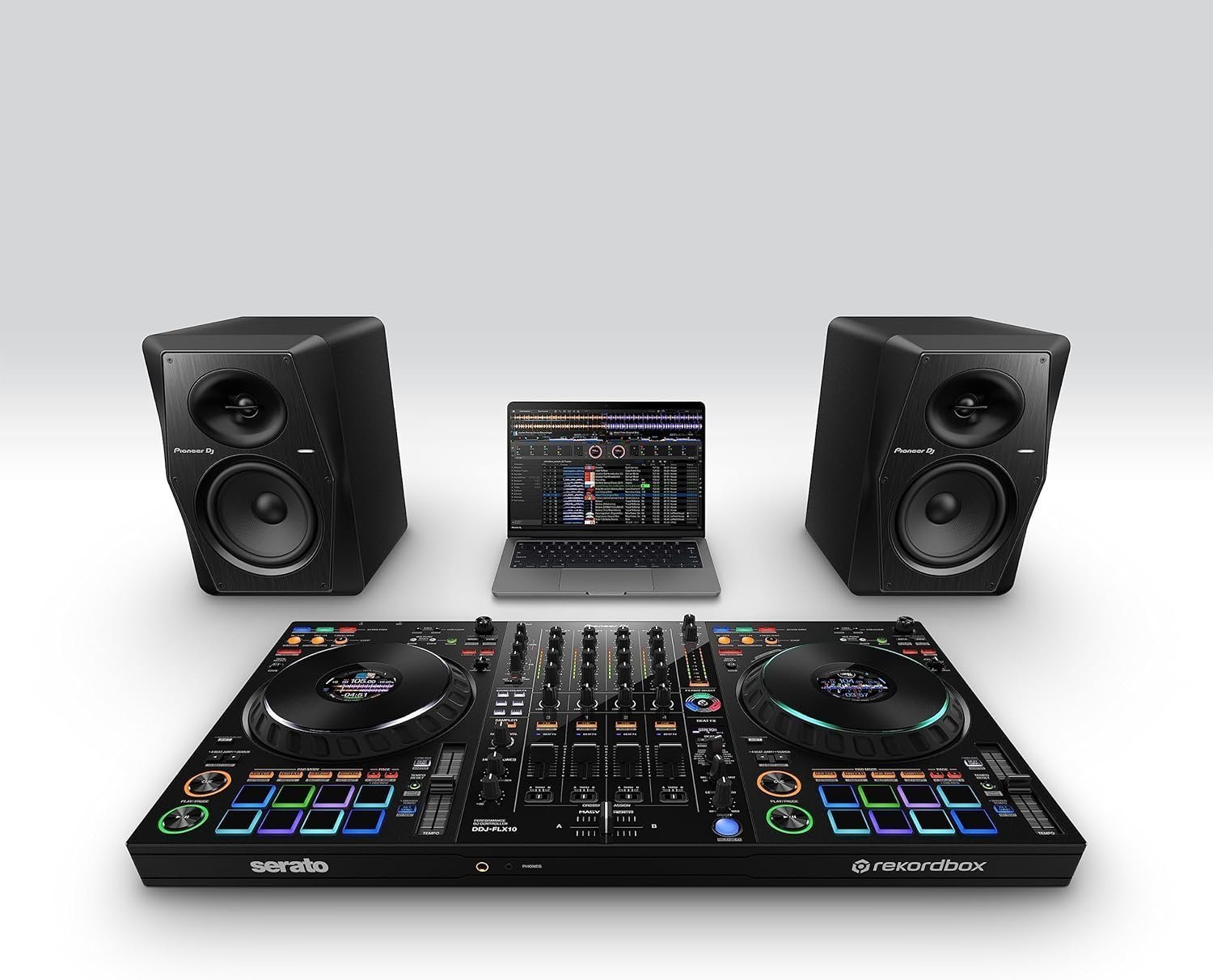 Professional 4-Channel DJ Controller with Real-Time STEMS Control, Full-Size Jog Wheels & Club-Style Performance Layout - Image 2