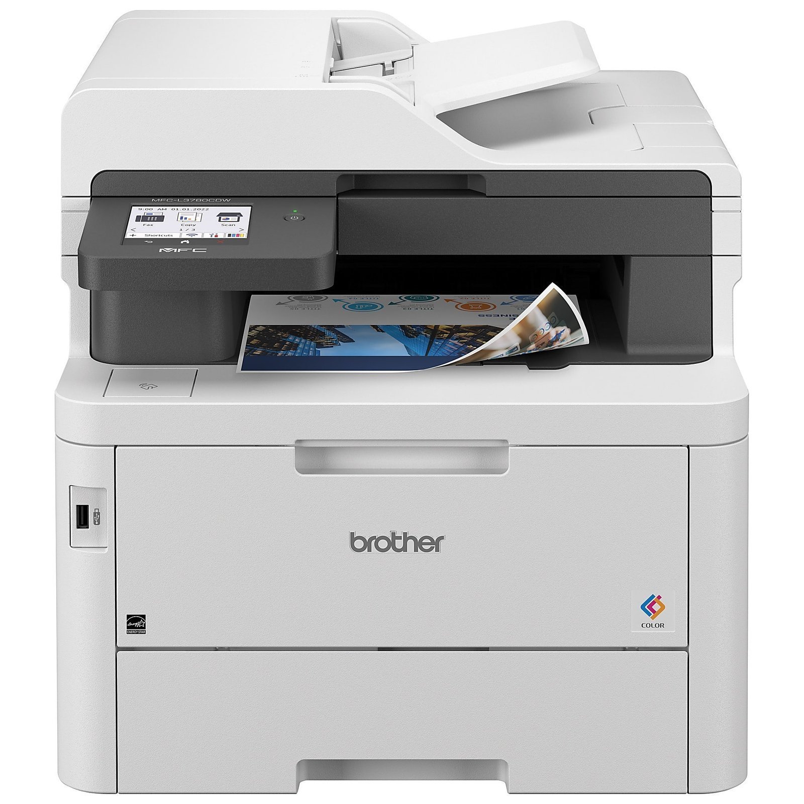 Wireless Color Laser All-in-One Printer with Duplex Printing, Duplex Scanning, Fax & Mobile Printing Support