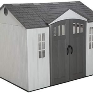 10' x 8' Outdoor Storage Shed Kit with Reinforced Steel Frame, Dual-Wall Panels, Skylight & Weather-Resistant Floor System