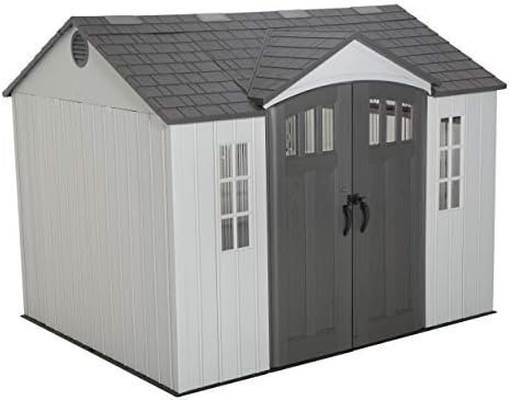 10' x 8' Outdoor Storage Shed Kit with Reinforced Steel Frame, Dual-Wall Panels, Skylight & Weather-Resistant Floor System