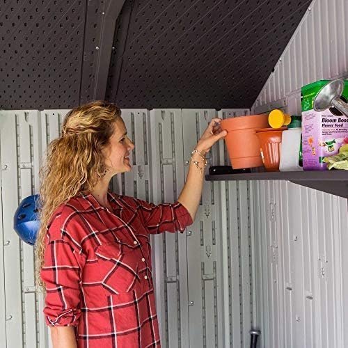 10' x 8' Outdoor Storage Shed Kit with Reinforced Steel Frame, Dual-Wall Panels, Skylight & Weather-Resistant Floor System - Image 6