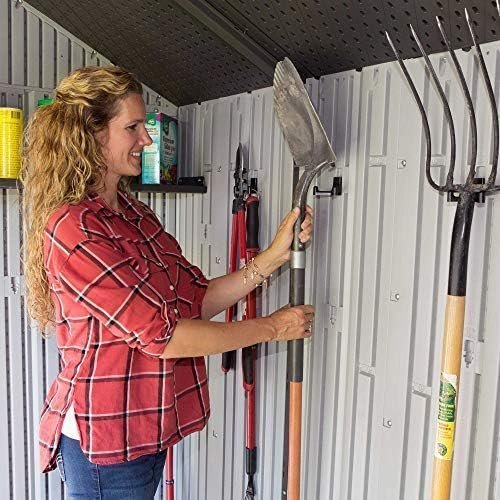 10' x 8' Outdoor Storage Shed Kit with Reinforced Steel Frame, Dual-Wall Panels, Skylight & Weather-Resistant Floor System - Image 7