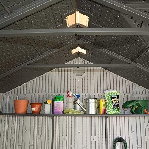 10' x 8' Outdoor Storage Shed Kit with Reinforced Steel Frame, Dual-Wall Panels, Skylight & Weather-Resistant Floor System - Image 8