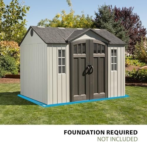 10' x 8' Outdoor Storage Shed Kit with Reinforced Steel Frame, Dual-Wall Panels, Skylight & Weather-Resistant Floor System - Image 11