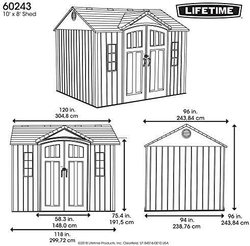 10' x 8' Outdoor Storage Shed Kit with Reinforced Steel Frame, Dual-Wall Panels, Skylight & Weather-Resistant Floor System - Image 14