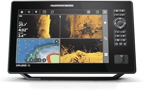 10-Inch Full HD GPS Fish Finder with Side Imaging, Down Imaging & CHIRP Sonar