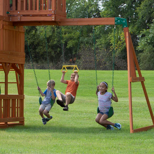 Backyard Discovery Skyfort II Cedar Wood Swing Set - Image 2