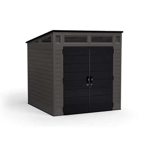 7 Ft. × 7 Ft. Modern Resin Outdoor Storage Shed with Steel-Reinforced Frame
