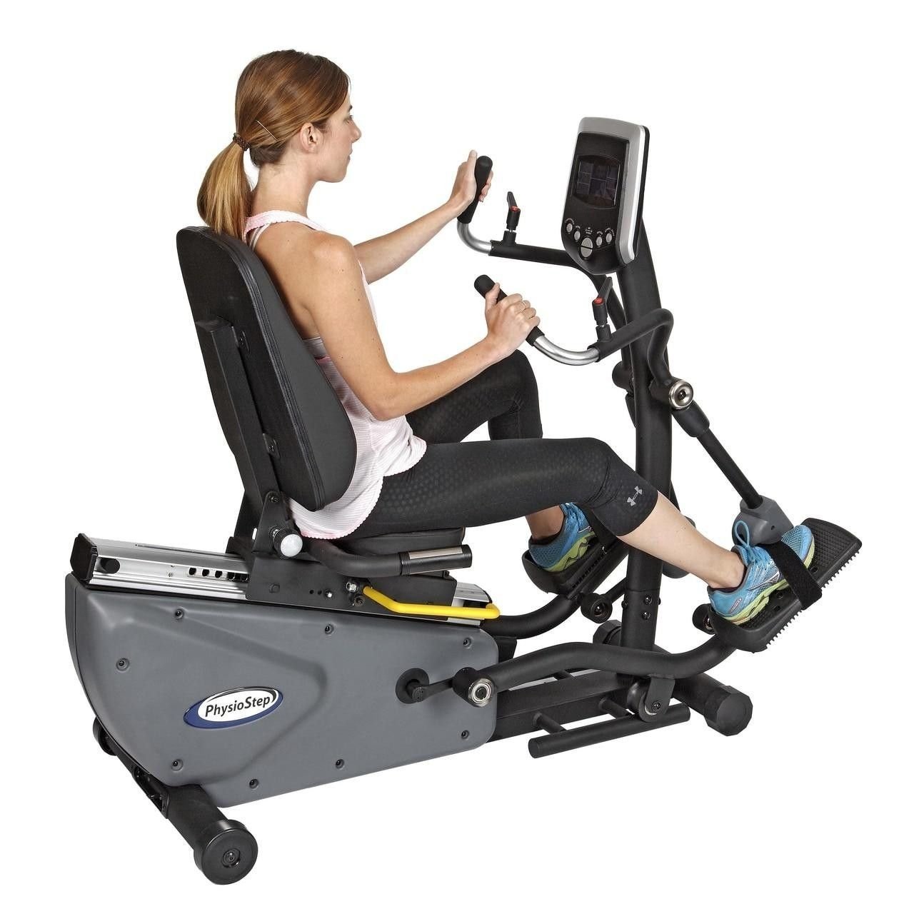 Compact Recumbent Elliptical Cross Trainer with Fixed Seat, 16 Resistance Levels & Full-Body Low-Impact Cardio System - Image 5
