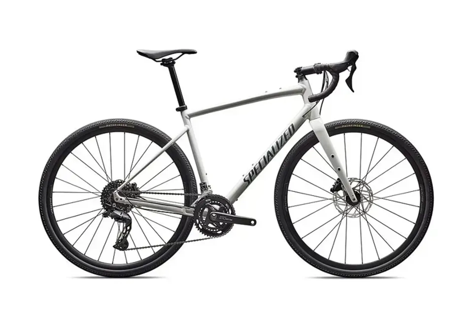 E5 Alloy Gravel Bike with Shimano Claris 2×8 Drivetrain, Carbon Fork, 700c Disc Wheels & All-Terrain 38mm Tires