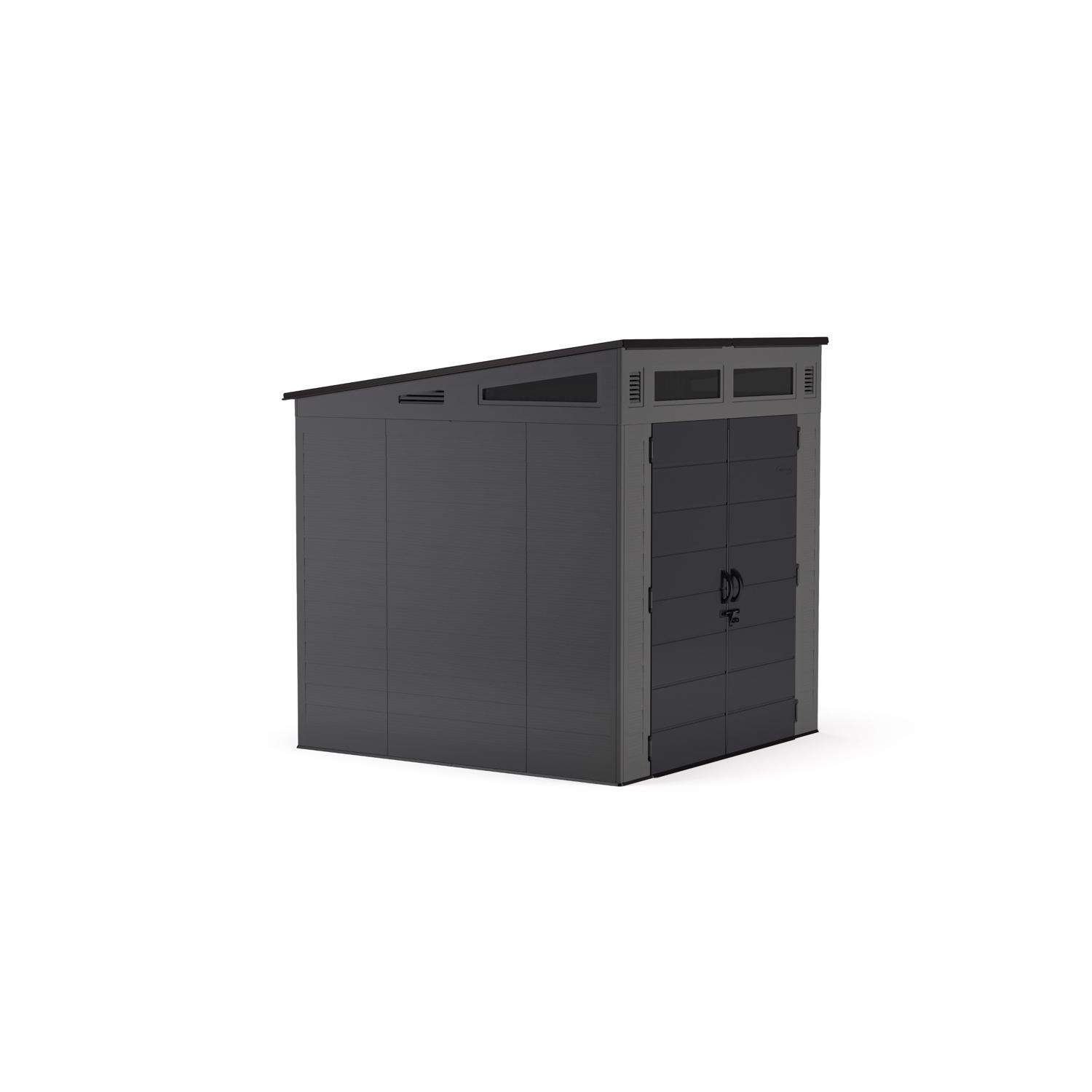 7 Ft. × 7 Ft. Modern Resin Outdoor Storage Shed with Steel-Reinforced Frame - Image 2