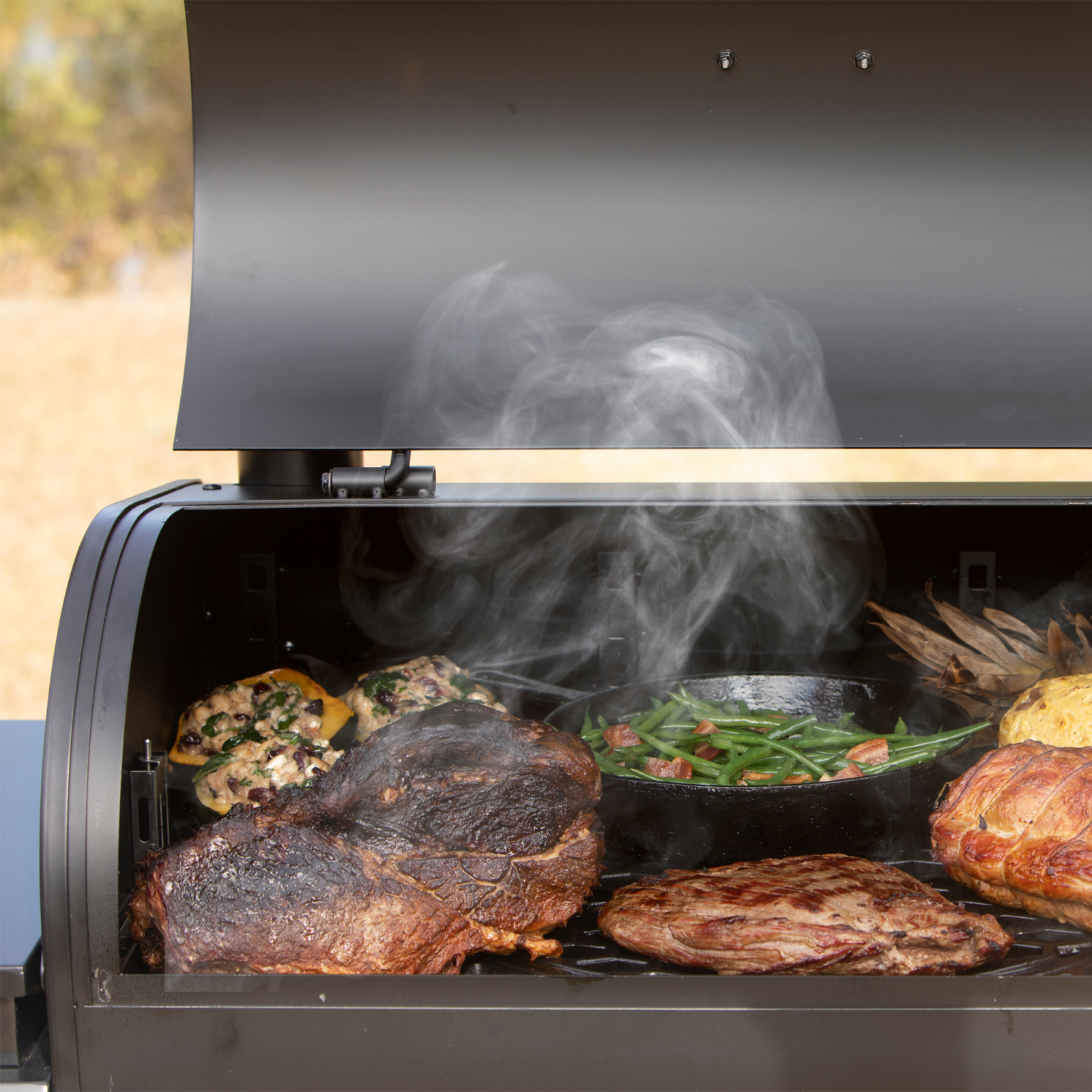 906 Sq. In. Wood Pellet Grill & Smoker with Direct Flame Sear Mode, Digital Temperature Control & 20 lb Hopper - Image 2