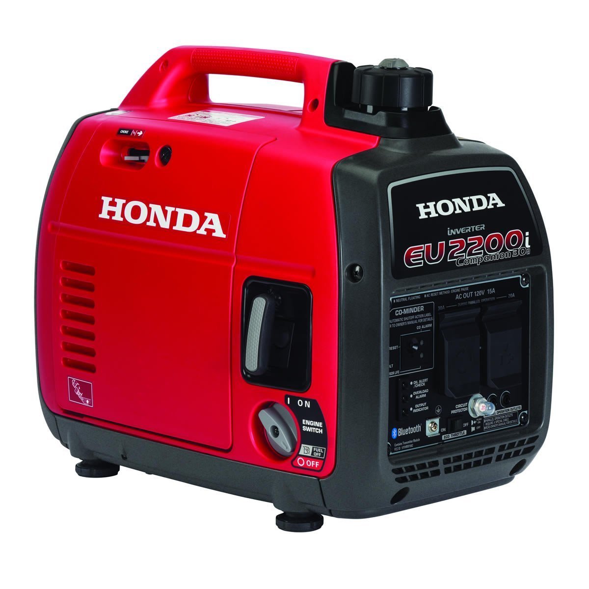 2200W Portable Inverter Generator with 121cc Engine, Ultra-Quiet Operation, 30A RV Outlet, Parallel Capability & CO Safety Shutdown System