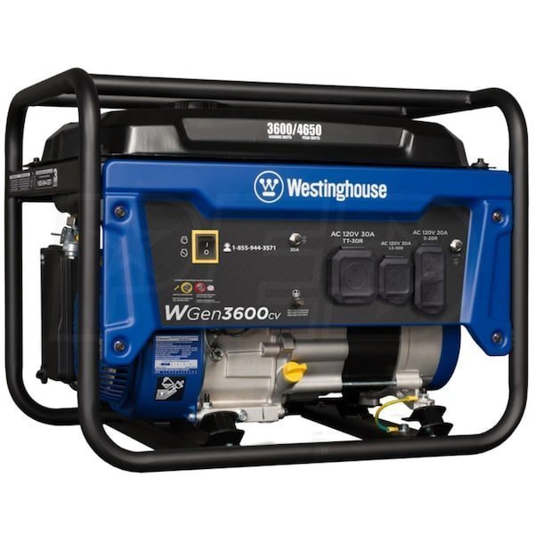 4650 Peak Watt Portable Gas Generator with 3600 Running Watts, 212cc Engine, CO Sensor Safety System, RV-Ready Outlet & 14-Hour Runtime